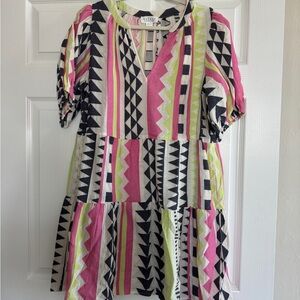 Colorful Geometric Pattern Dress